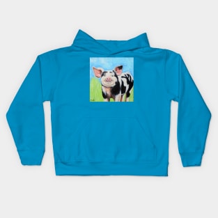 Happy Pig Painting Kids Hoodie